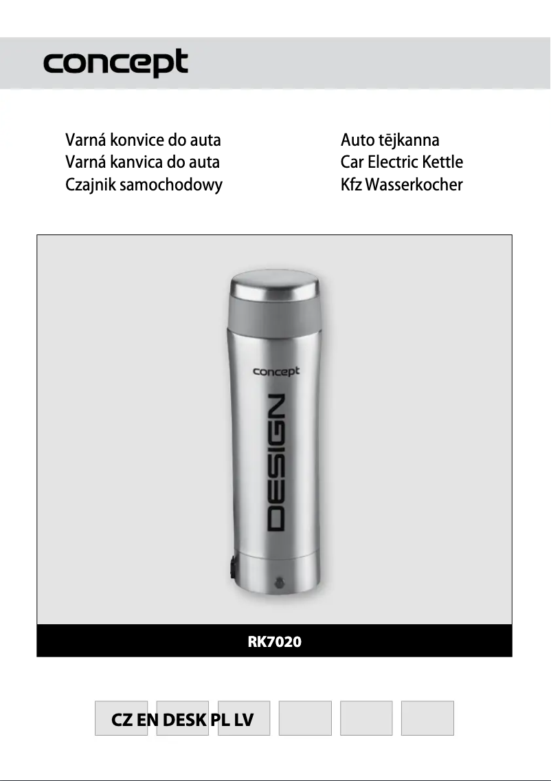 Image de la première page du manuel de l'appareil RK-7020