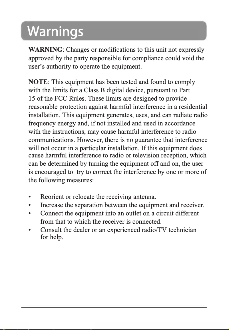 Page n°1 - Manuel utilisateur GPX MW151P