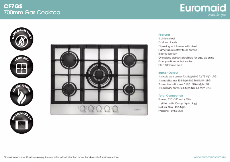 Image de la première page du manuel de l'appareil CF7GS