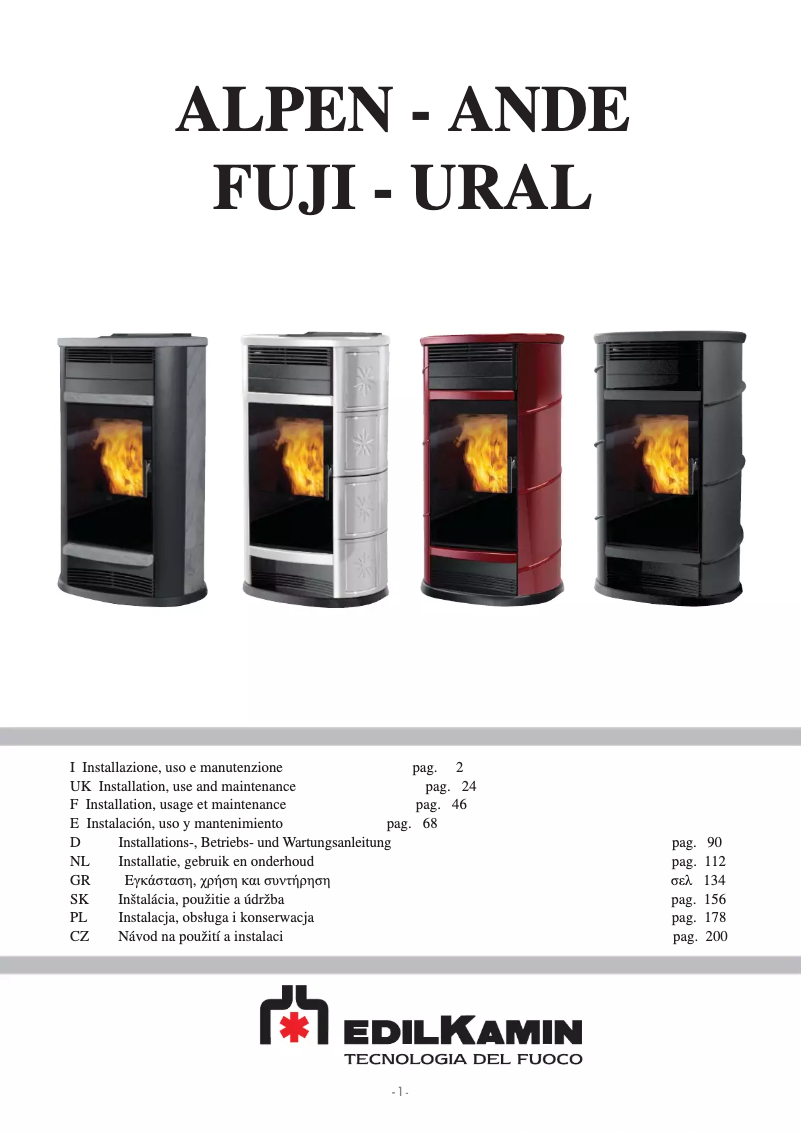 Página 1 del manual Manual de usuario Edilkamin ALPEN