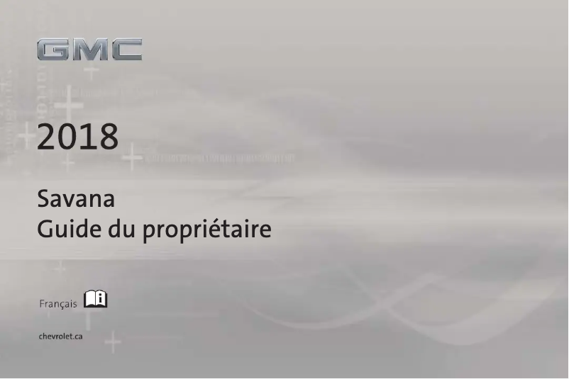 Page 1 de la notice Manuel utilisateur GMC Savana (2018)