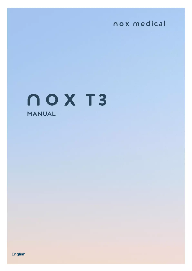 Página 1 del manual Manual de usuario NOX T3