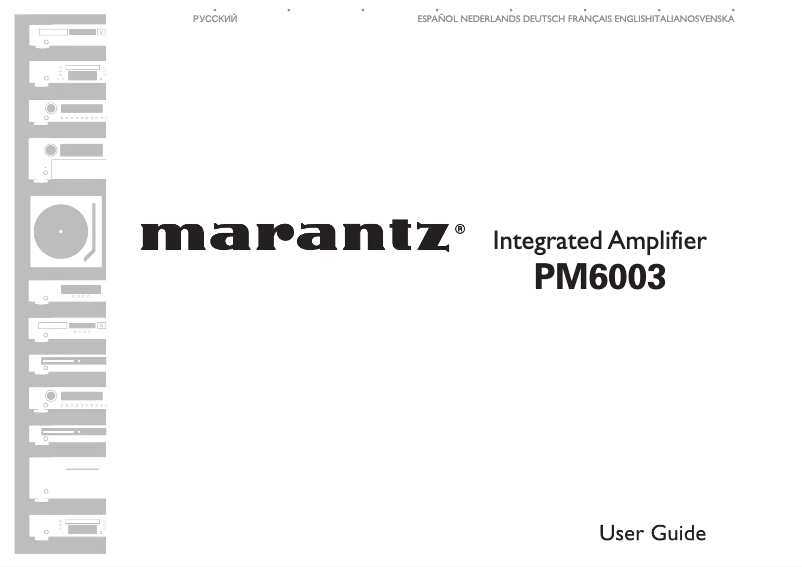 Page n°1 - Manuel utilisateur Marantz PM6003B