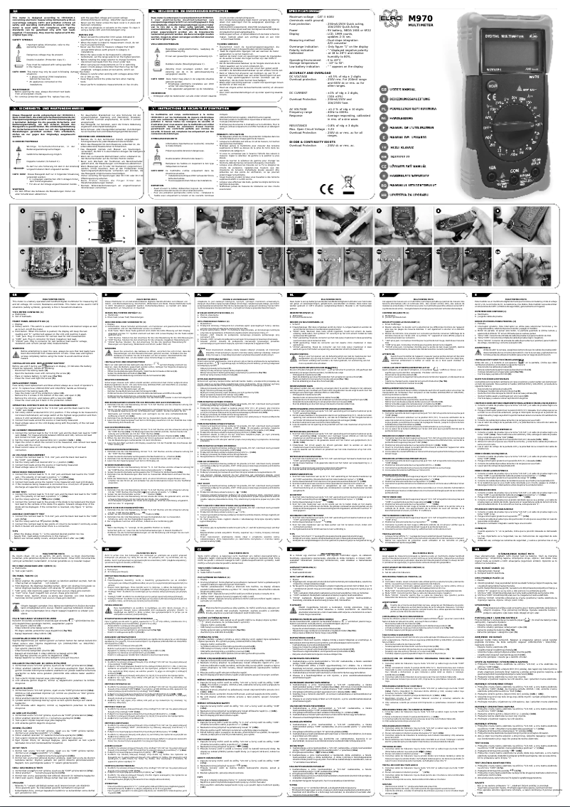 Image de la première page du manuel de l'appareil M970