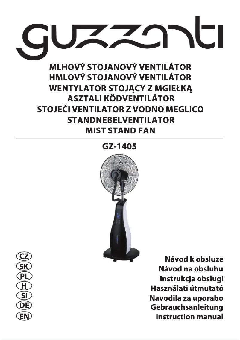 Page 1 de la notice Manuel utilisateur Guzzanti GZ 1405