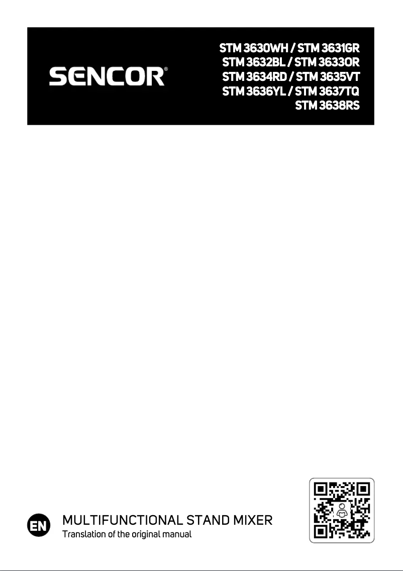 Page 1 de la notice Manuel utilisateur Sencor STM 3636YL