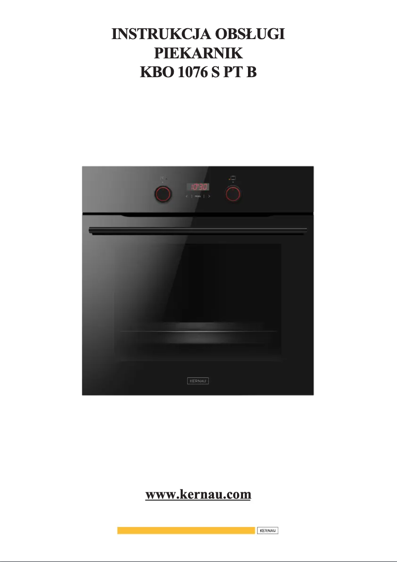 Page 1 de la notice Manuel utilisateur Kernau KBO 1076 S PT B