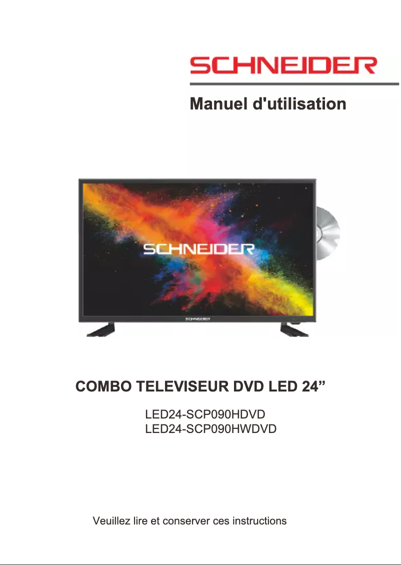 Image de la première page du manuel de l'appareil LED24-SCP090HDVD