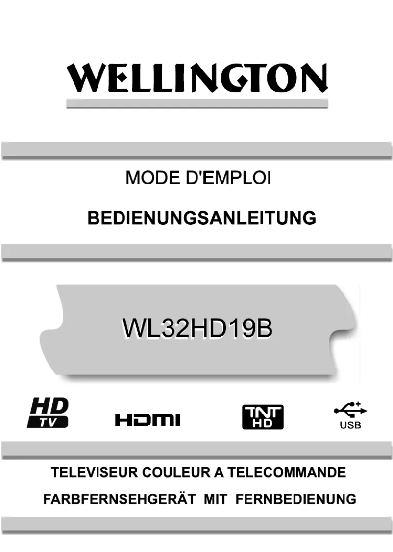 Page n°1 - Manuel utilisateur Wellington WL32HD19B