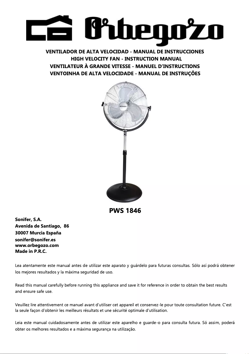 Image de la première page du manuel de l'appareil PWS 1846