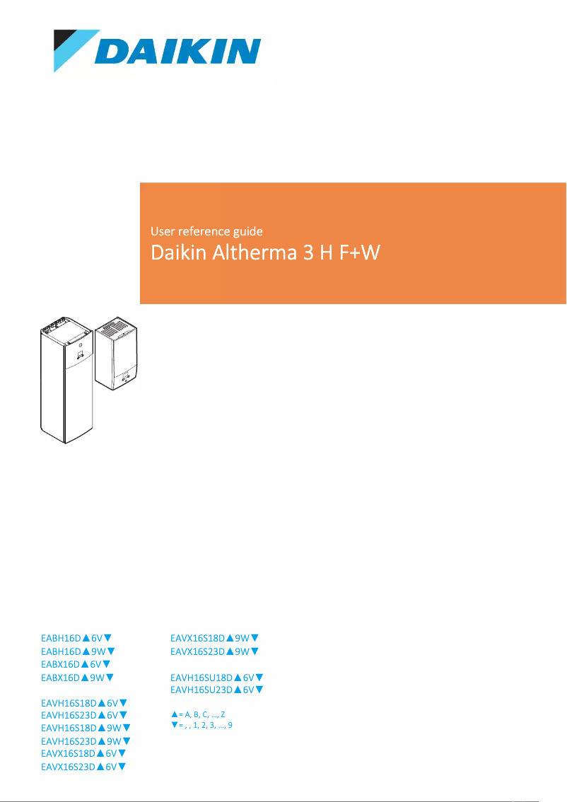 Page n°1 - Manuel utilisateur Daikin EAVH16SU18DA6V