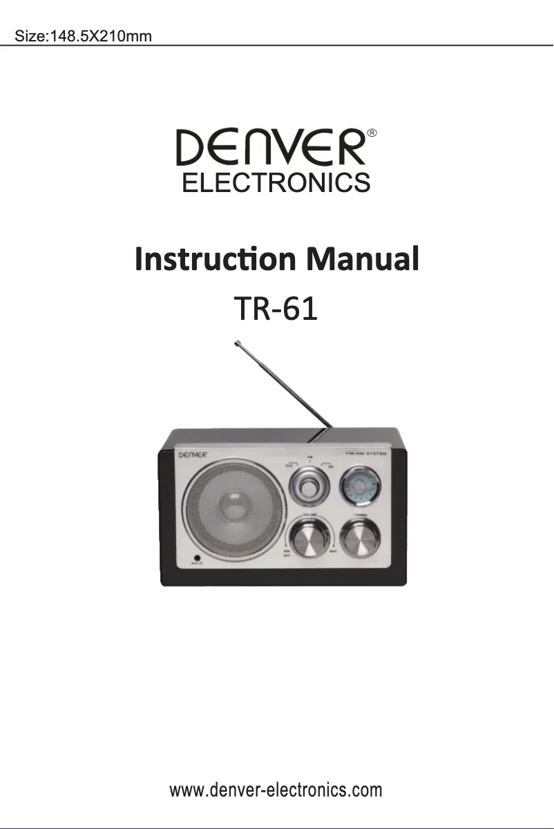 Página 1 del manual Manual de usuario Denver TR-61