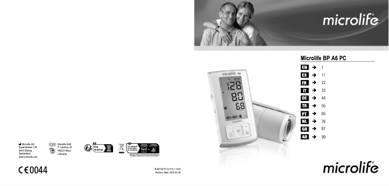 Image de la première page du manuel de l'appareil BP A6 PC