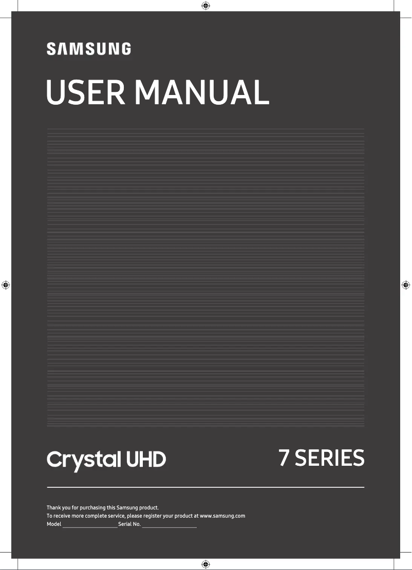 Page n°1 - Manuel utilisateur Samsung Crystal UHD UE75TU7000