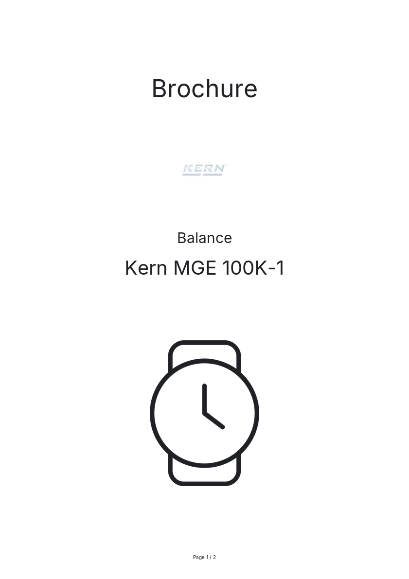 Image de la première page du manuel de l'appareil MGE 100K-1