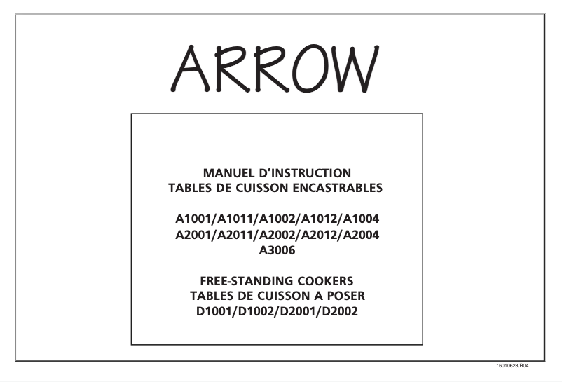 Page 1 de la notice Manuel utilisateur Arrow A1004