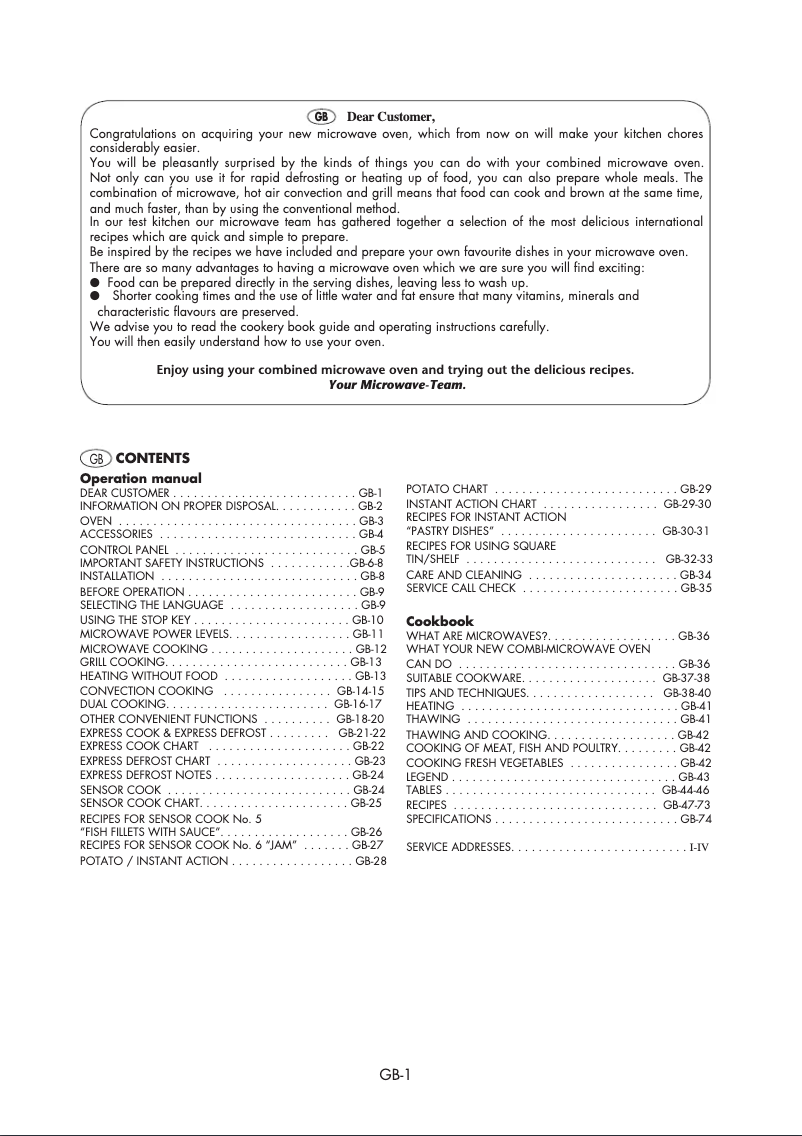 Page 1 de la notice Manuel utilisateur Sharp R-97ST