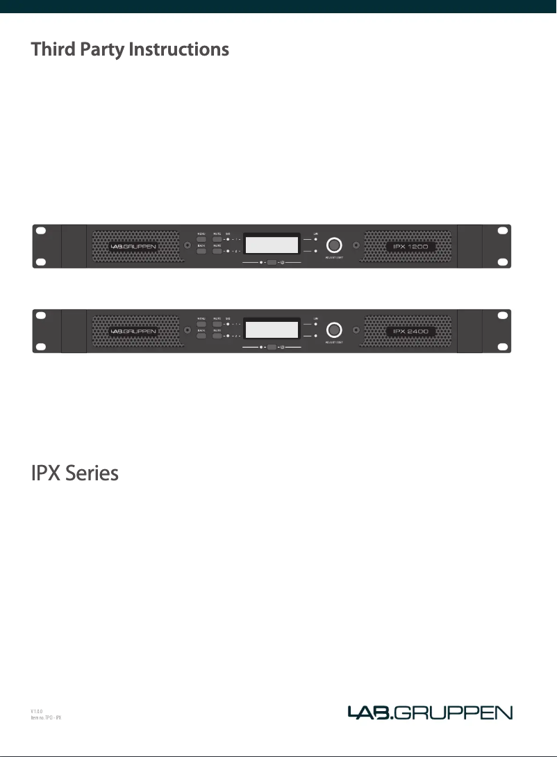 Image de la première page du manuel de l'appareil IPX 1200