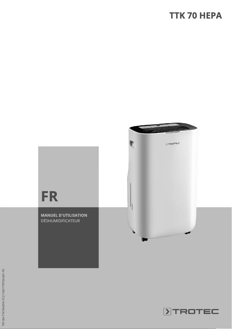 Página 1 del manual Manual de usuario Trotec TTK 70 HEPA