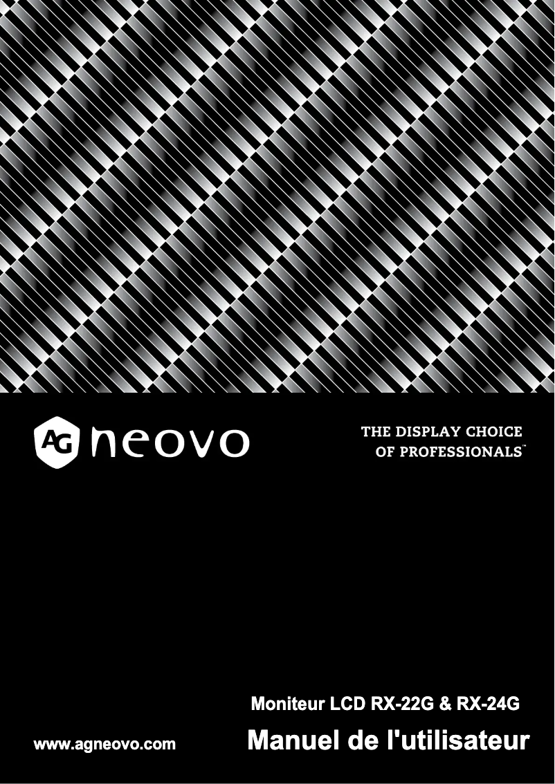 Page 1 de la notice Manuel utilisateur AG Neovo RX-24G