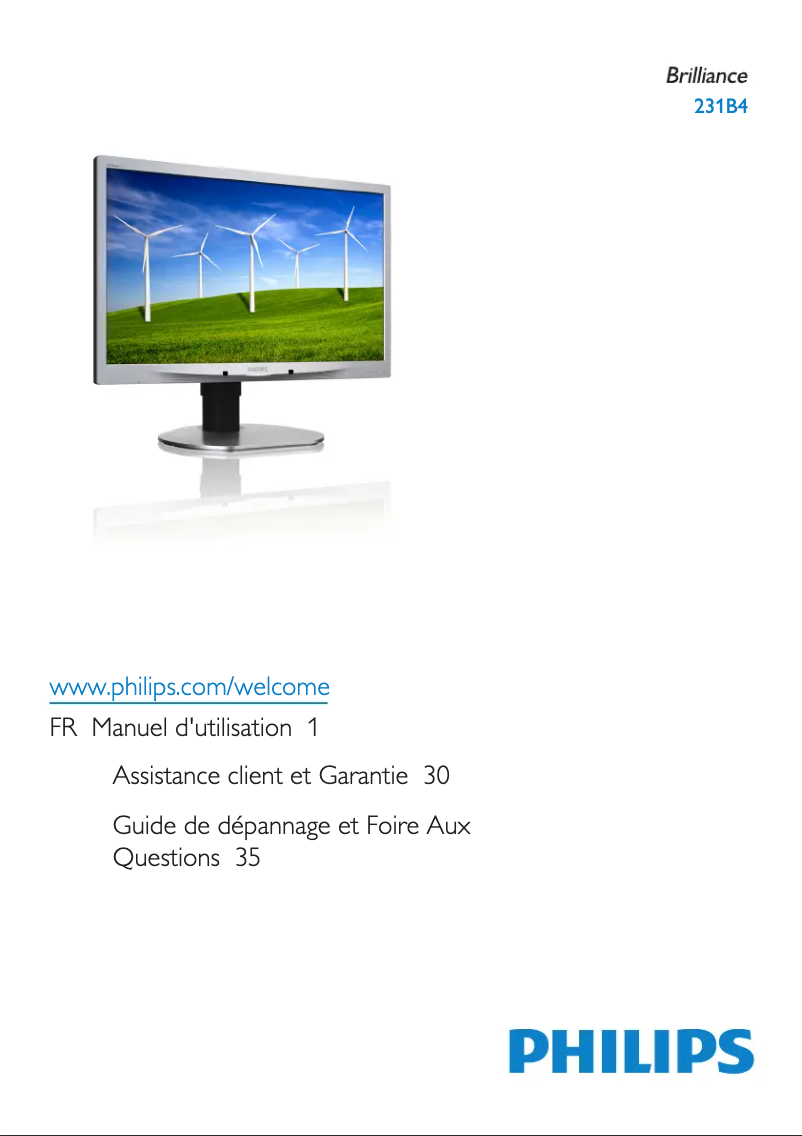 Page n°1 - Manuel utilisateur Philips B Line 231B4QPYCB