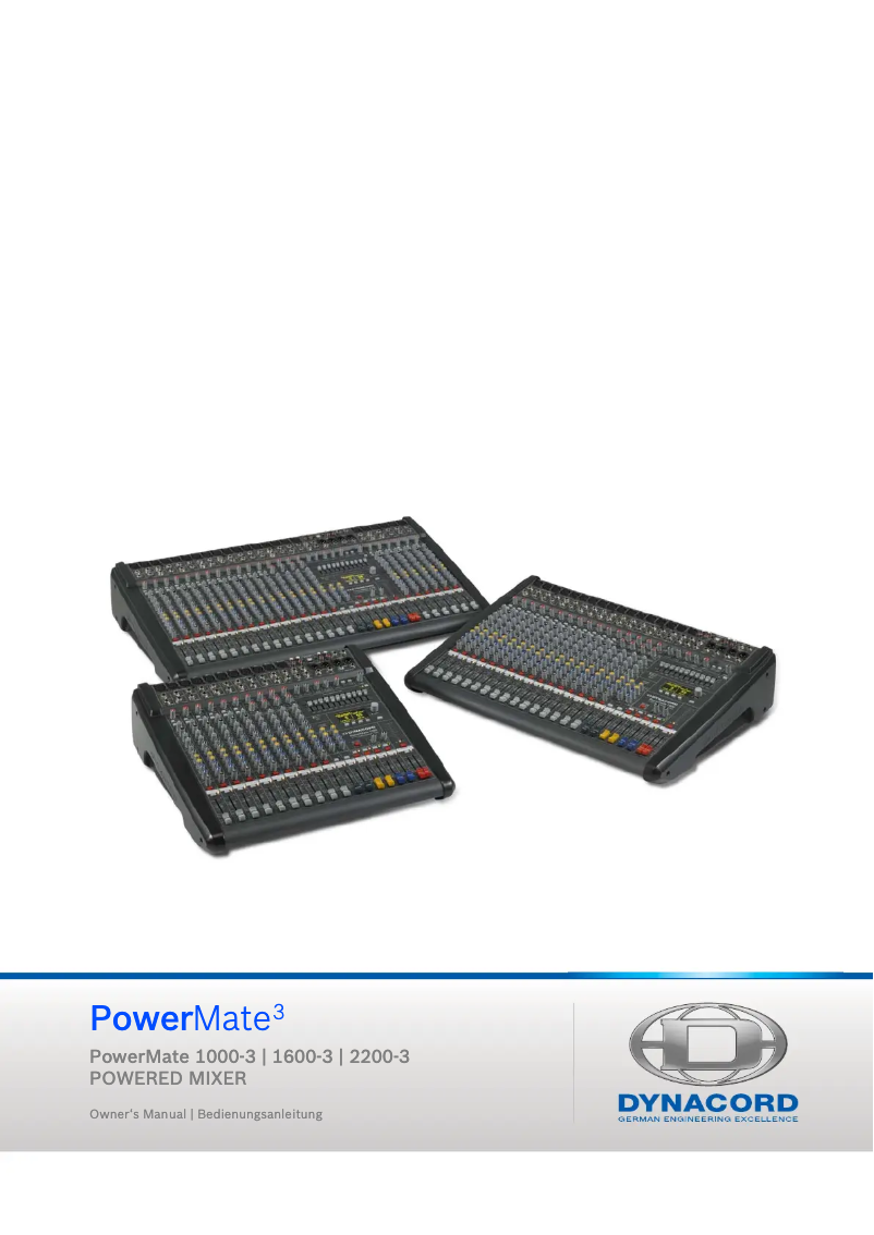 Image de la première page du manuel de l'appareil Powermate 1600-3