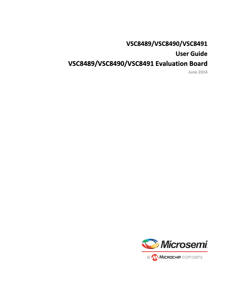 Page 1 de la notice Manuel utilisateur Microchip VSC8489/90/91