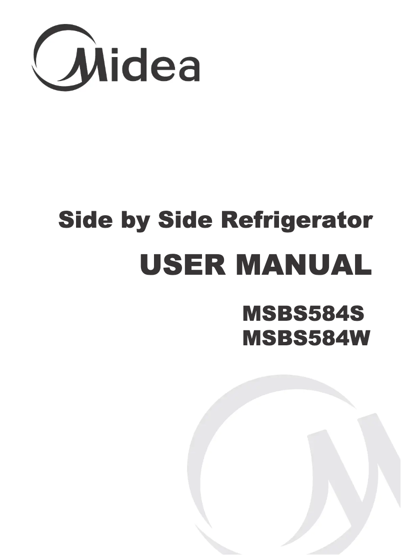 Page n°1 - Manuel utilisateur Midea MSBS584S