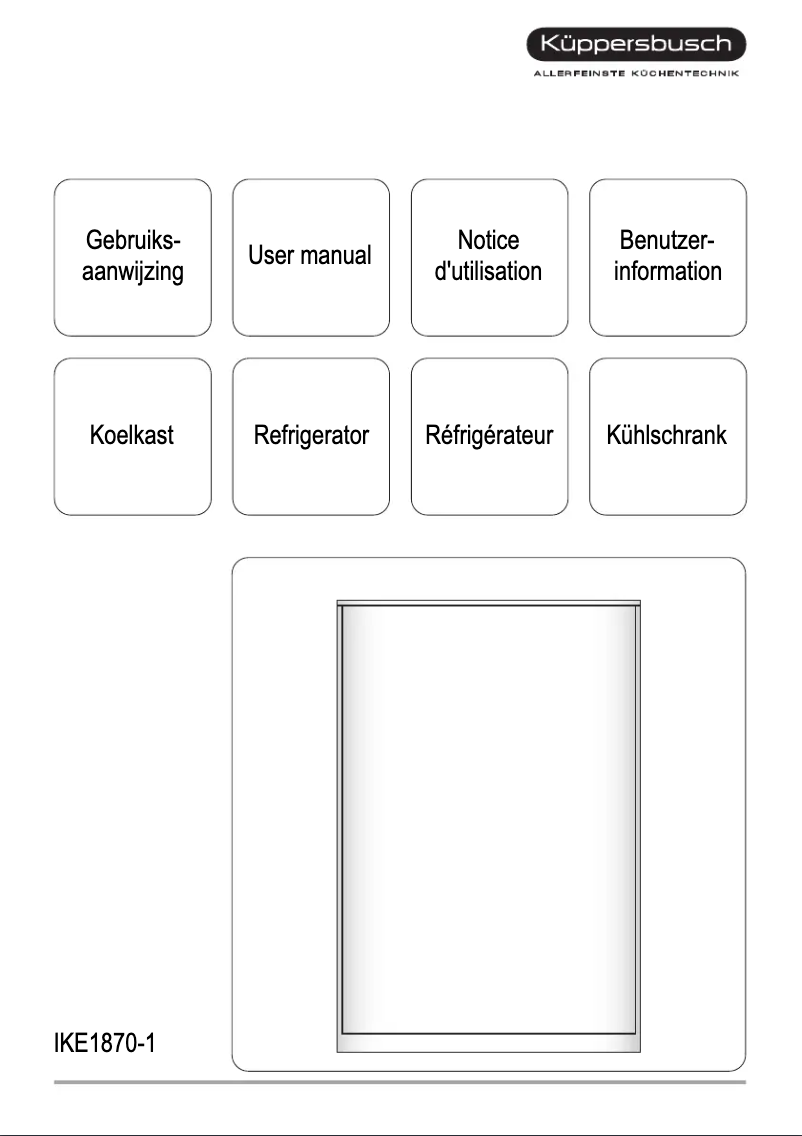Page 1 of the manual User Manual Küppersbusch IKE 1870-1