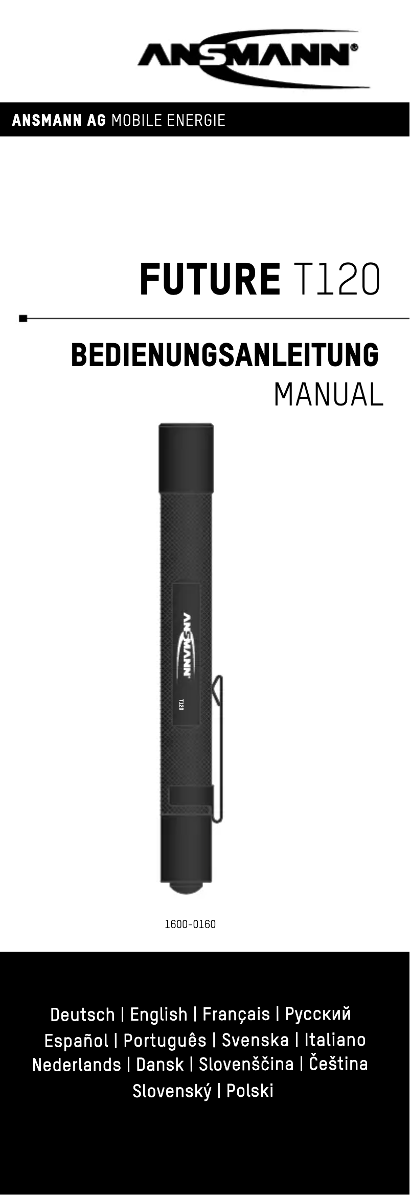 Page 1 de la notice Manuel utilisateur Ansmann FUTURE T120