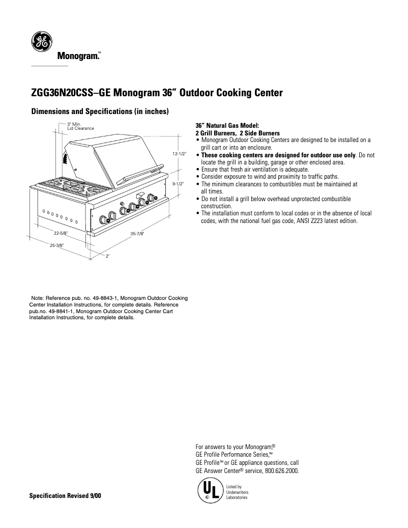 Imagen de la primera página del manual del dispositivo ZGG36N20CSS