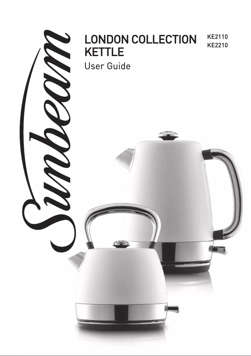 Page n°1 - Manuel utilisateur Sunbeam London Collection KE2110