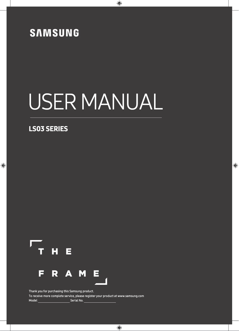 Page 1 de la notice Manuel utilisateur Samsung The Frame UE43LS03