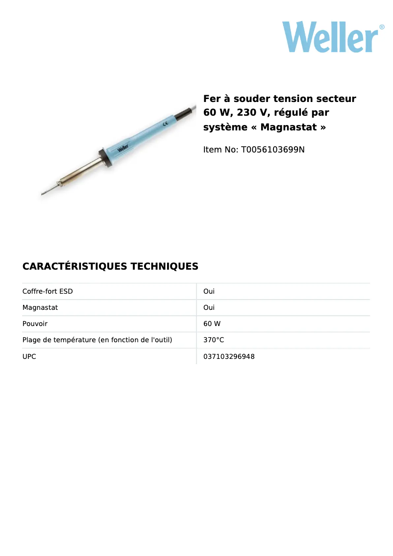 Image de la première page du manuel de l'appareil W 61