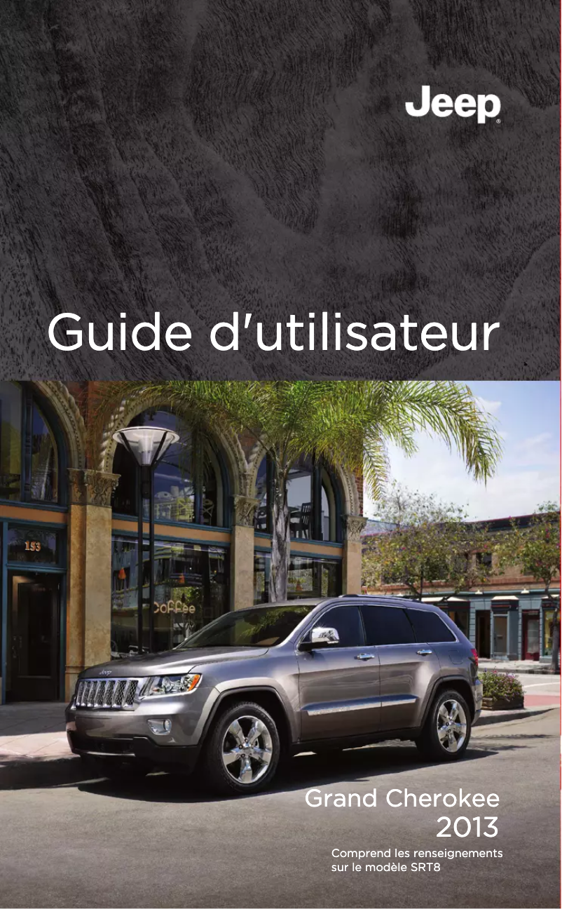 Image de la première page du manuel de l'appareil Grand Cherokee (2013)