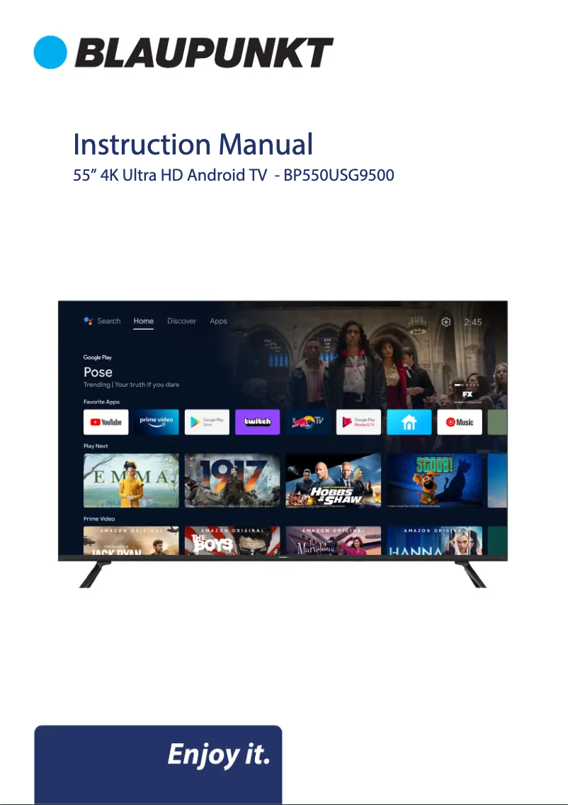 Página 1 del manual Manual de usuario Blaupunkt BP550USG9500