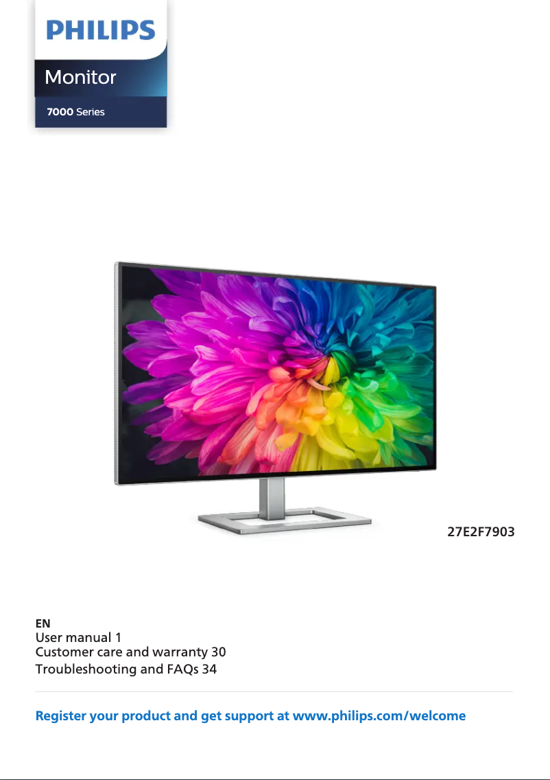 Page n°1 - Manuel utilisateur Philips 27E2F7903