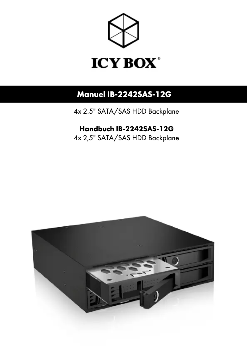 Page 1 de la notice Mode d'emploi Icy Box IB-2242SAS-12G