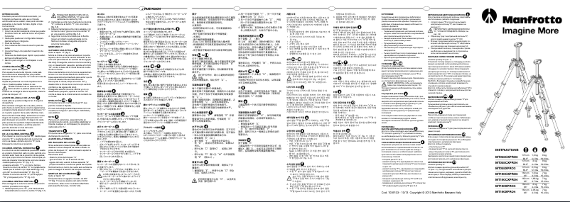 Page 1 de la notice Manuel utilisateur Manfrotto MK190XPRO4-BHQ2