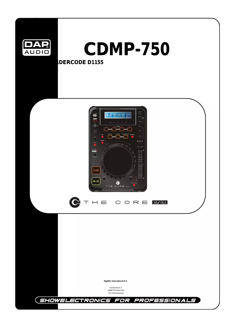 Página 1 del manual Manual de usuario DAP-Audio CDMP-750