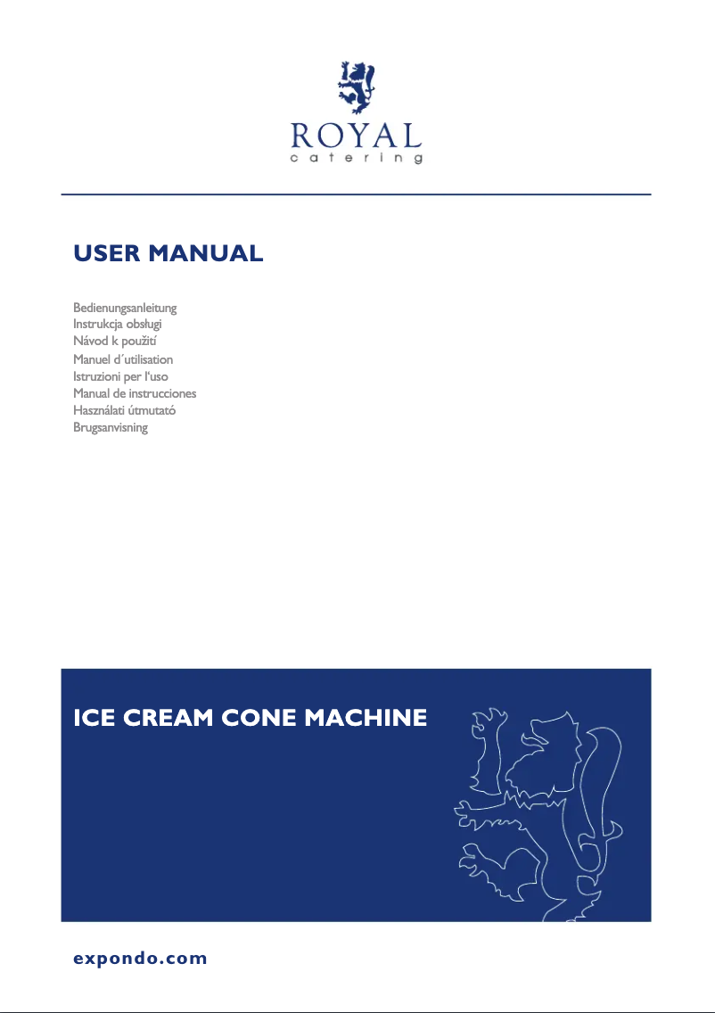 Page n°1 - Manuel utilisateur Royal Catering RC_WMS_13