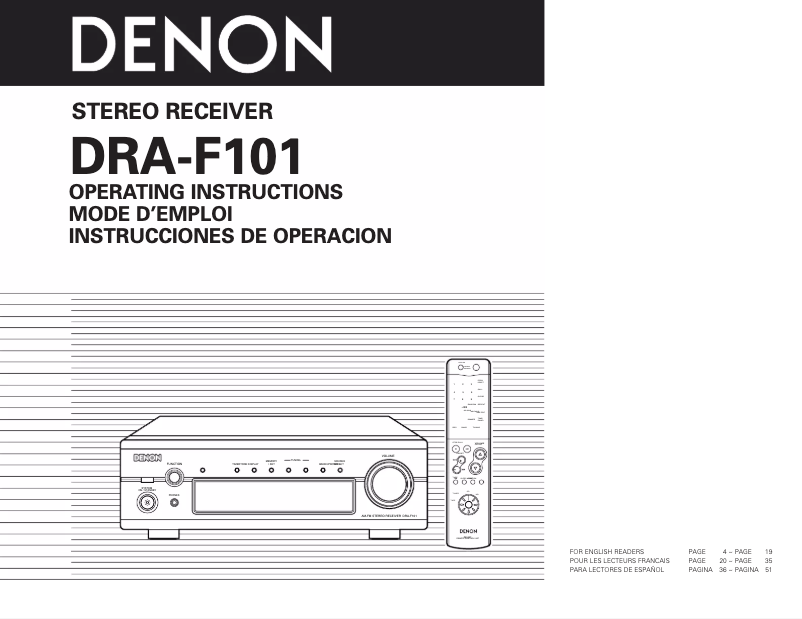 Page n°1 - Manuel utilisateur Denon D-F101S
