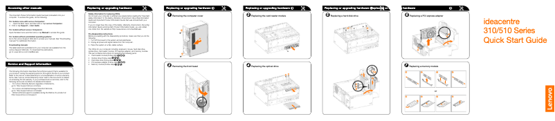 Image de la première page du manuel de l'appareil IdeaCentre 510