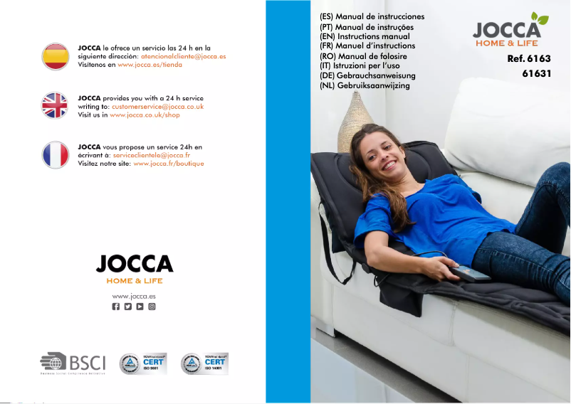 Page 1 de la notice Manuel utilisateur Jocca 6163