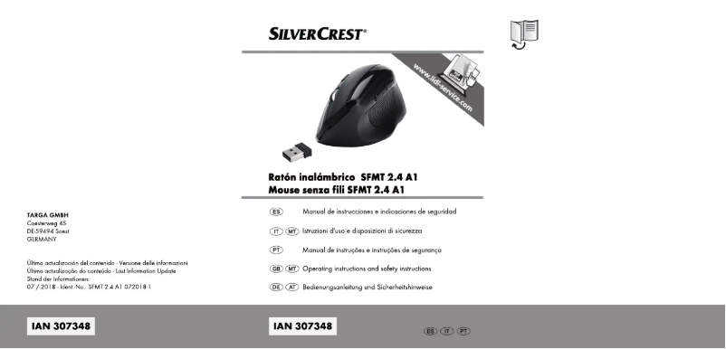 Page n°1 - Manuel utilisateur SilverCrest SFMT 2.4 A1