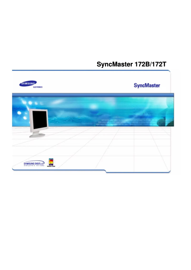 Page n°1 - Manuel utilisateur Samsung SyncMaster 172B