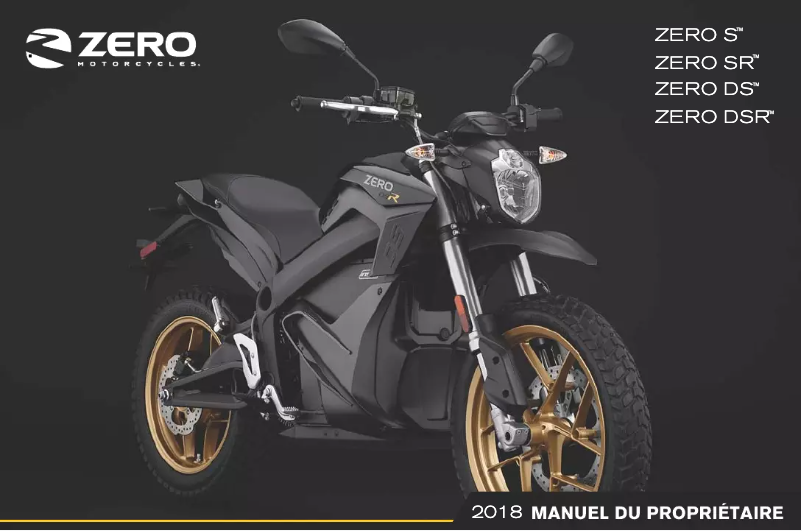 Image de la première page du manuel de l'appareil SR (2018)