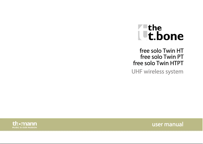 Image de la première page du manuel de l'appareil free solo Twin HTPT