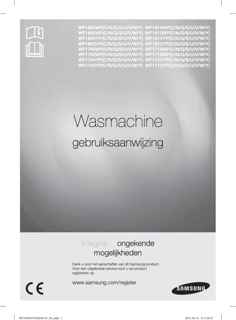 Page 1 de la notice Manuel utilisateur Samsung WF1704YPC2