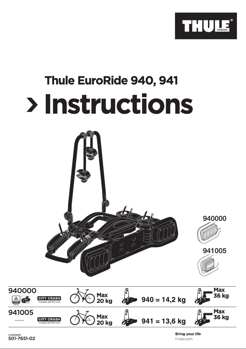 Image de la première page du manuel de l'appareil EuroRide 940